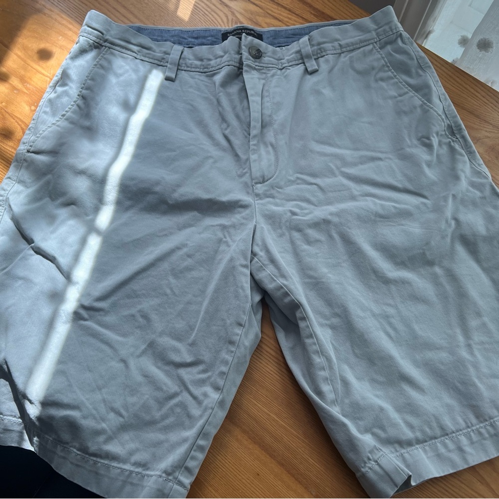 Banana Republic Gray Flat Front Shorts